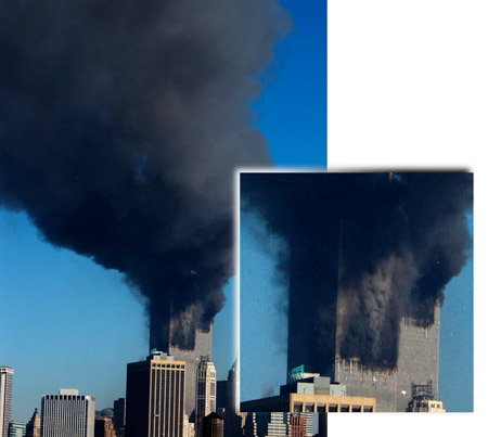 World Trade Center face of satan