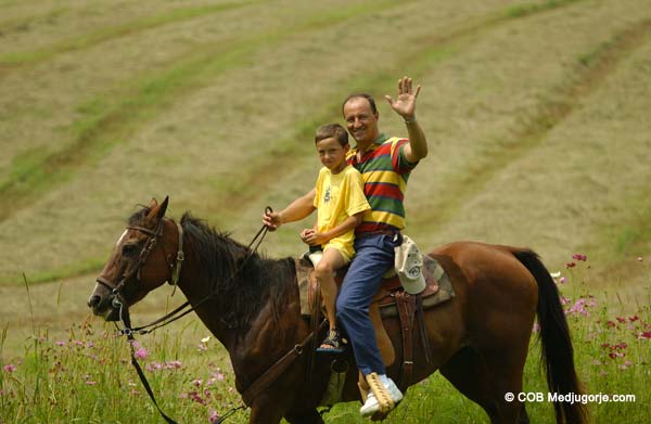 medjugorje visionary marijas husband on a horse