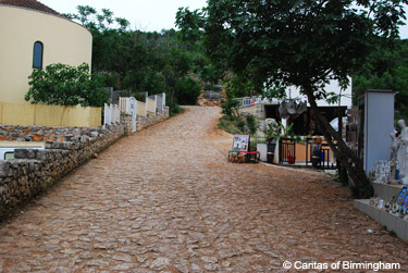 Street leading up to Apparition Mountain in Medjugorje