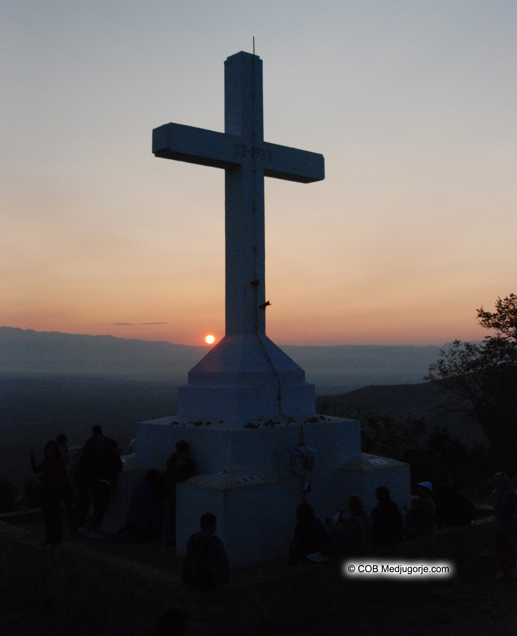 Sunset on Cross Mountain in Medjugorje