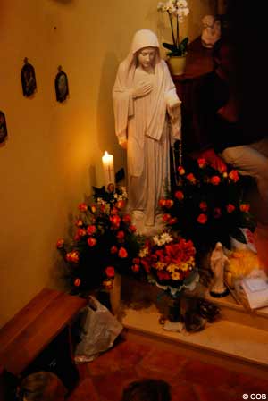 Statue in Marija's Chapel of the Two Hearts