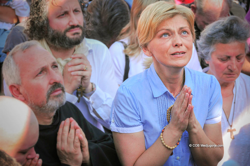 Medjugorje visionary Mirjana seeing Our Lady on July 2, 2010