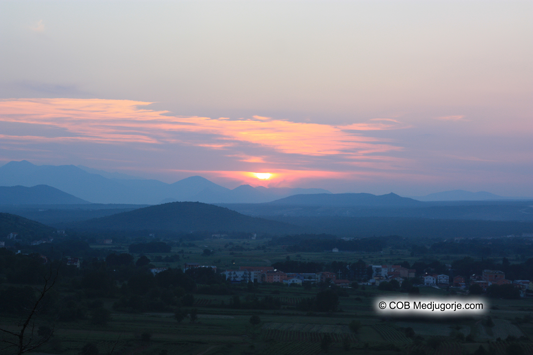 Sunset in Medjugorje May 20, 2011