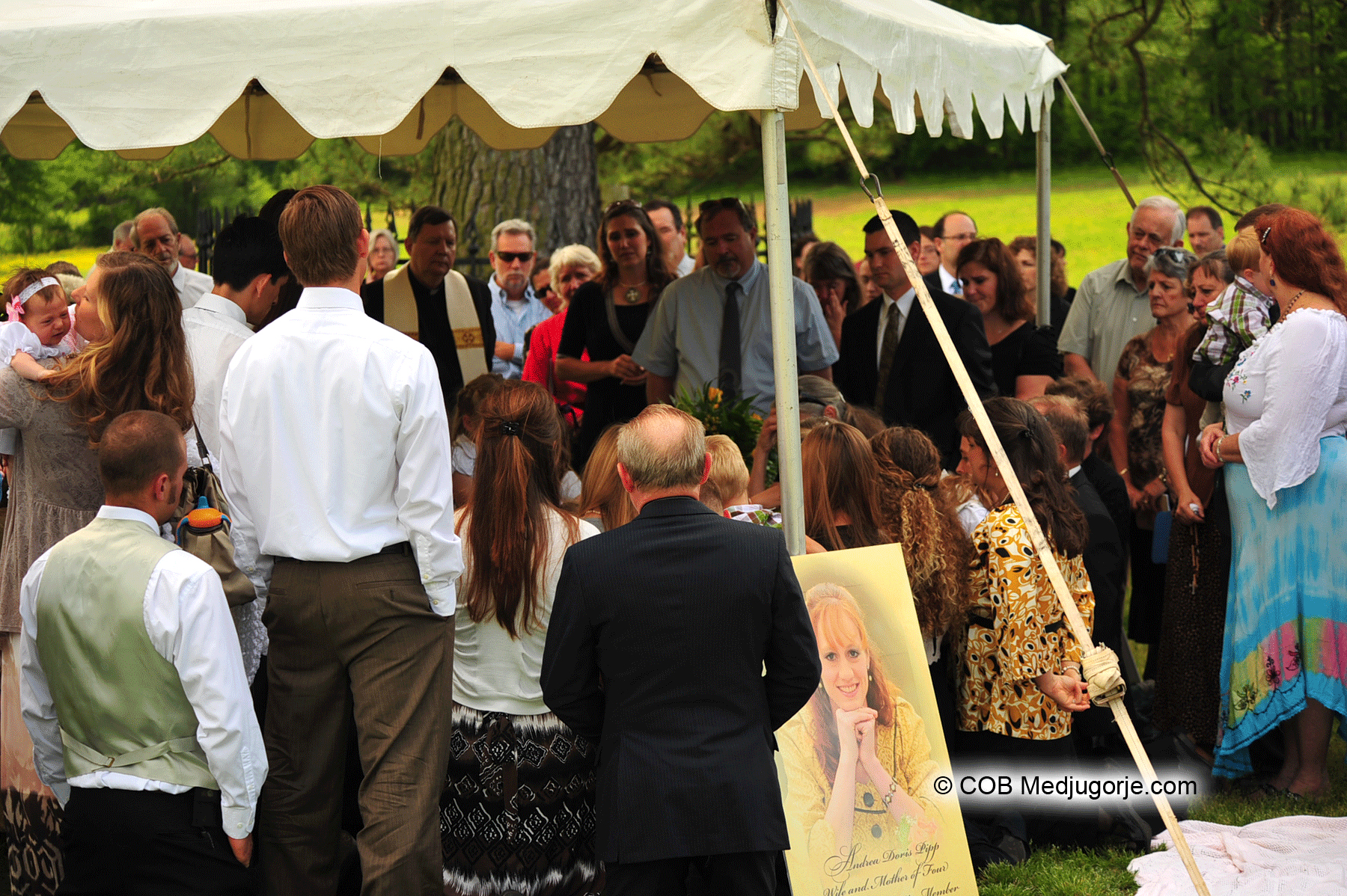 Andrea's funeral in the Field of Apparitions at Caritas