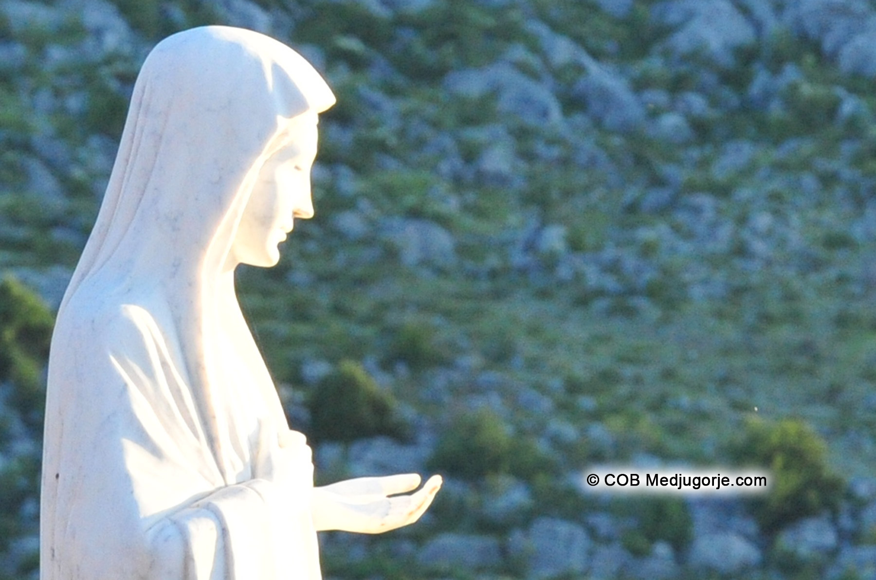 The Statue of Our Lady on Apparition Mountain
