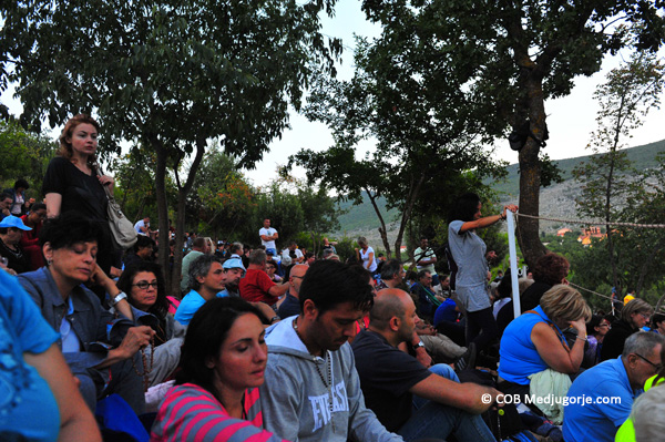 Pilgrims await Our Lady's apparition to Medjugorje visionary Mirjana