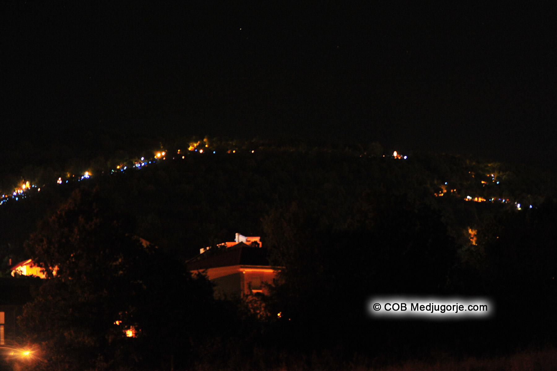 Lights in Medjugorje August 10, 2012