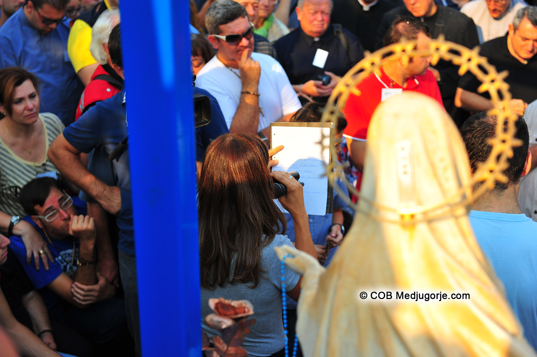Message of Our Lady being read to the crowd September 2, 2012