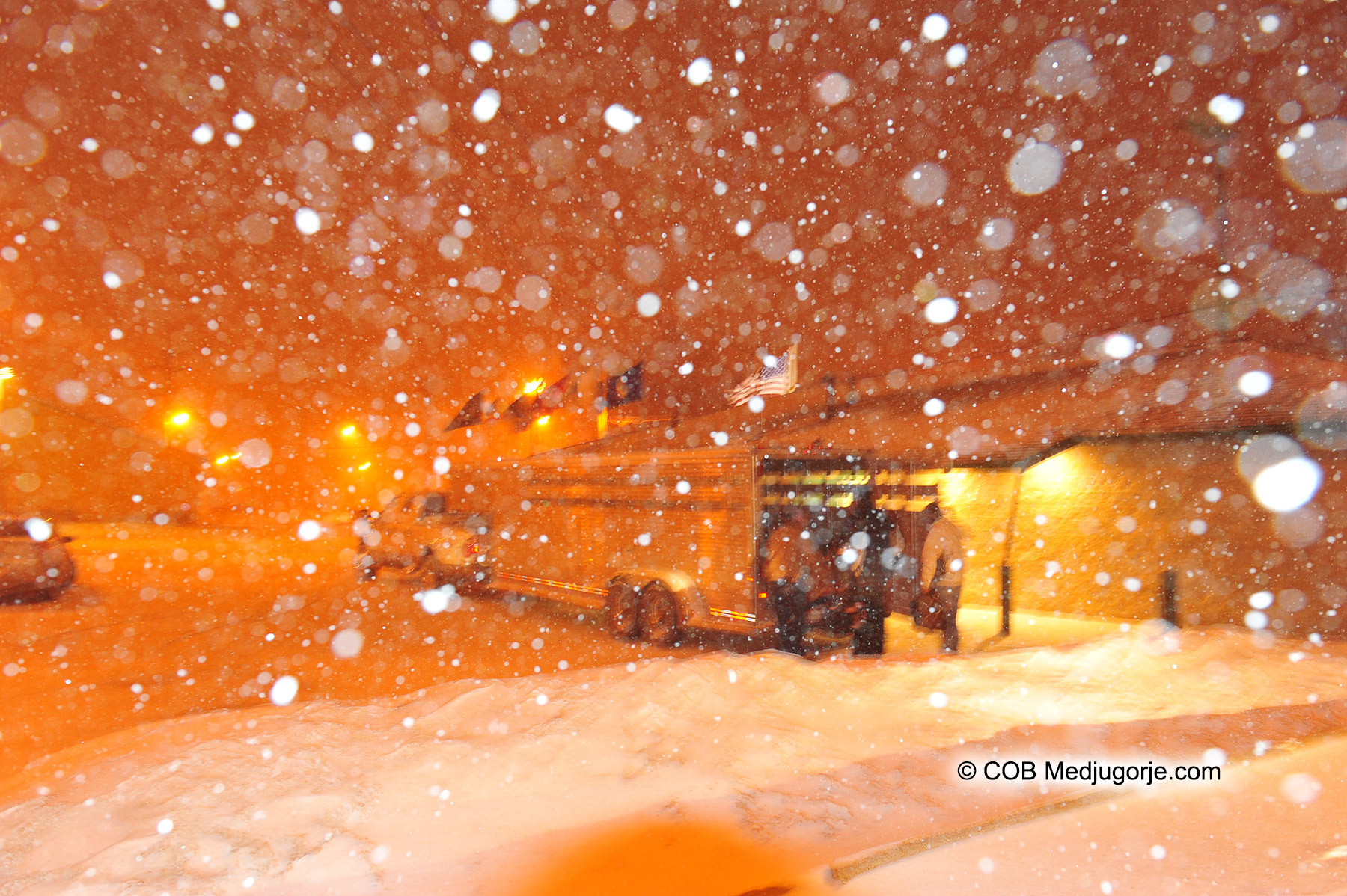 Snow storm, February 21, 2013, during A Friend of Medjugorje's talk in Iowa