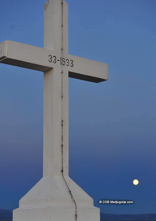 Cross Mountain and the Moon