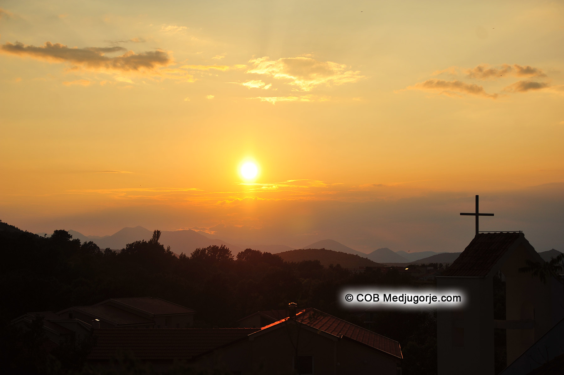 Sunset in Medjugorje August 2, 2014