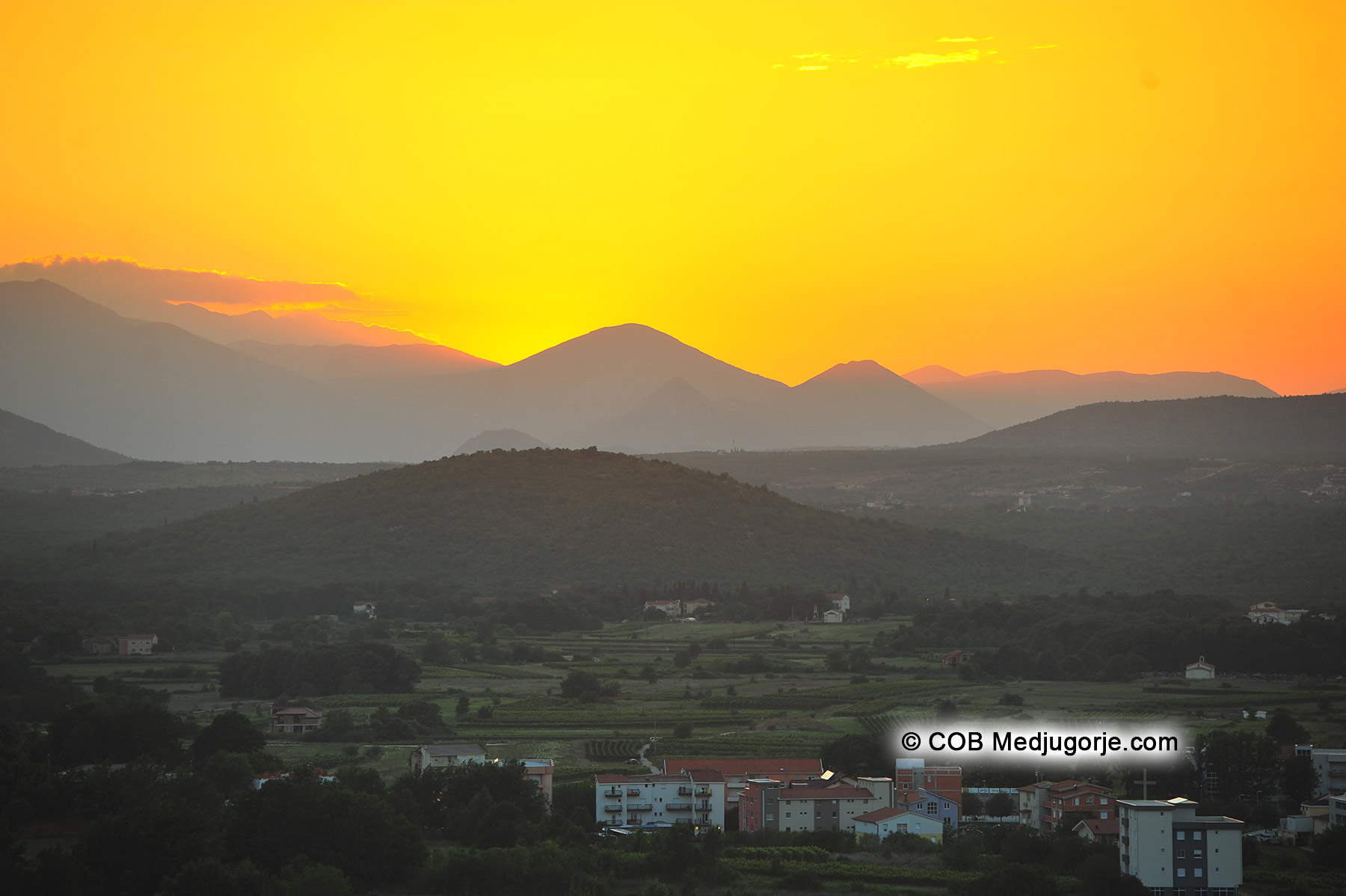 Sunset in Medjugorje August 4, 2014