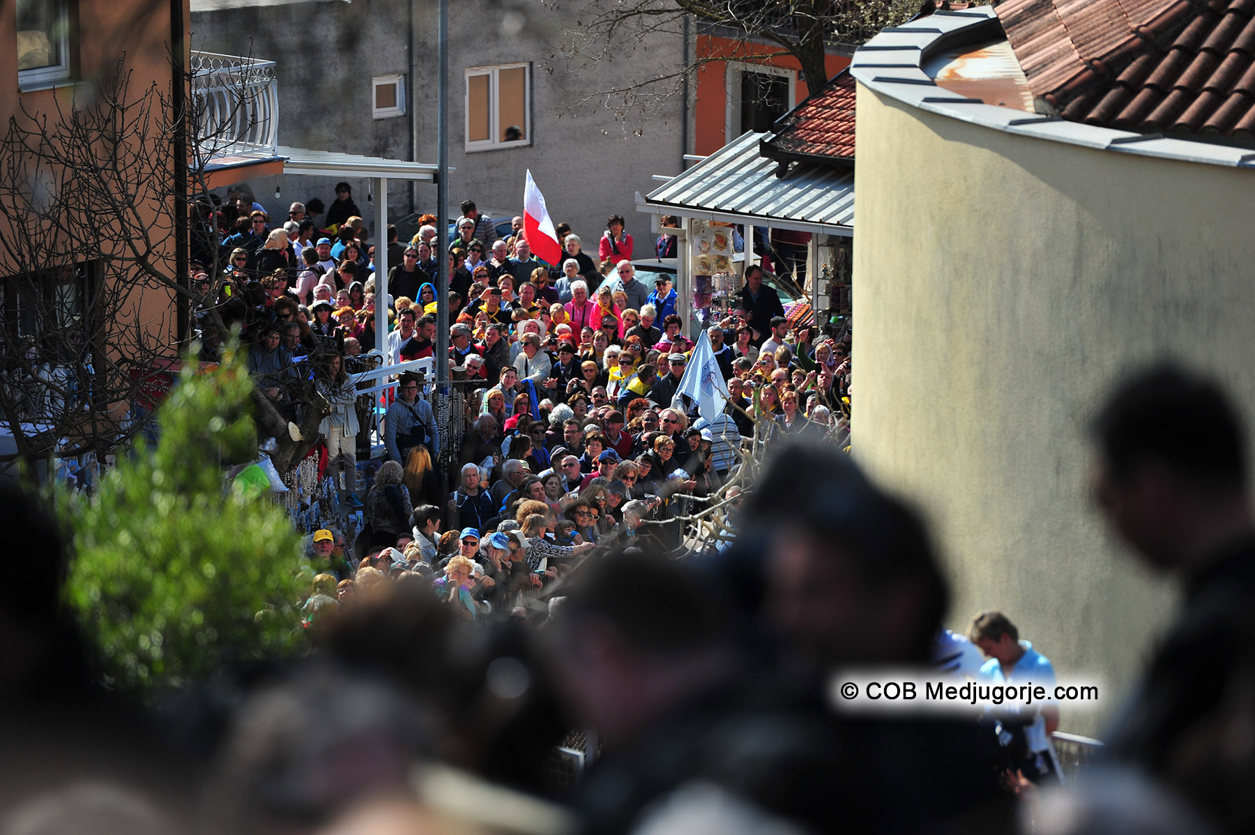Crowds in Medjugorje March 18, 2015