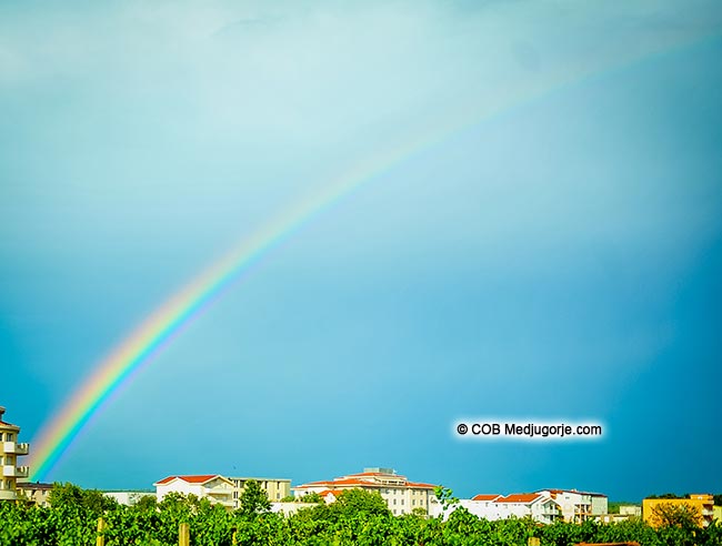Rainbow in Medjugorje August 19, 2015