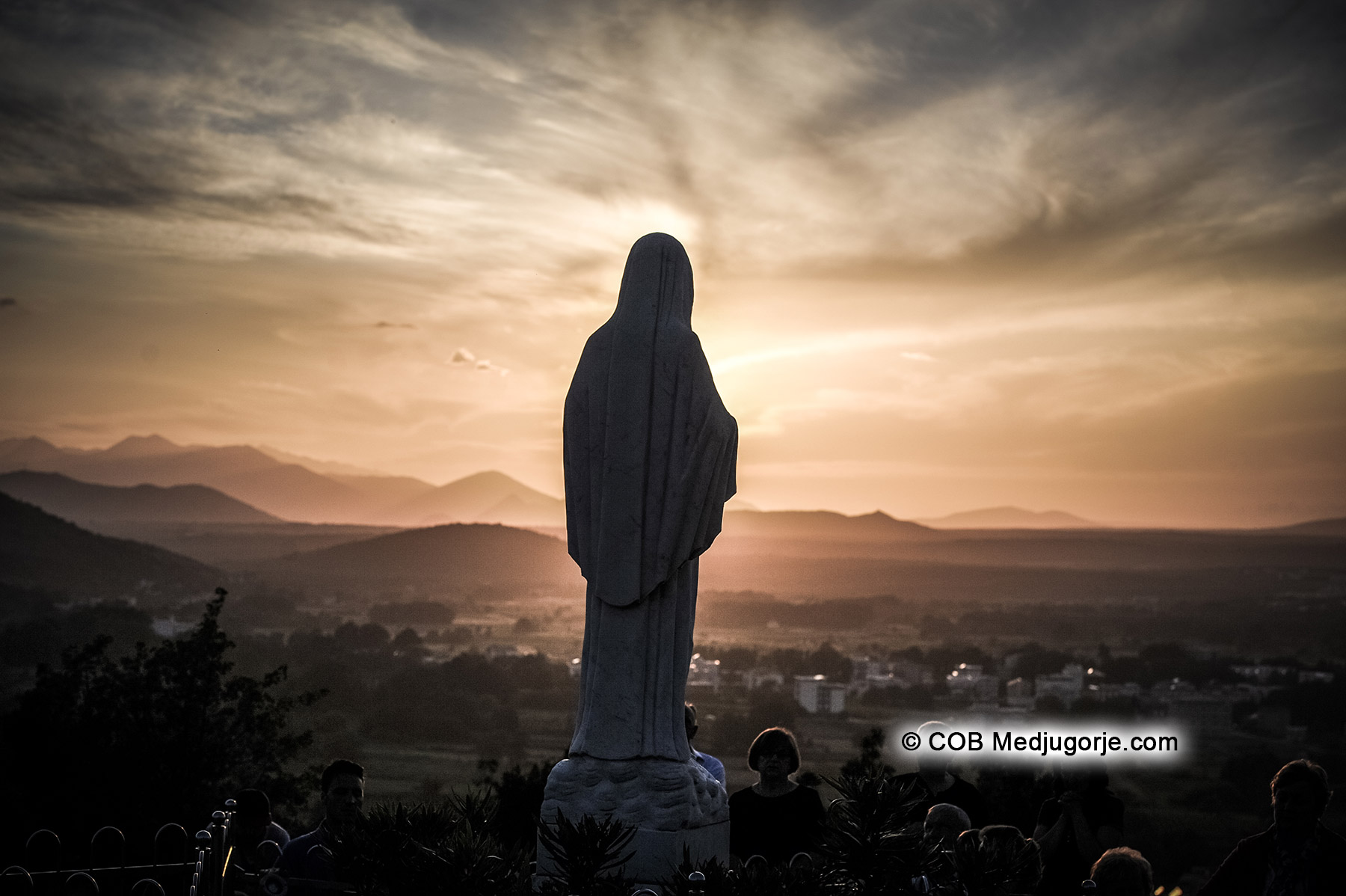 Our Lady of Medjugorje at Sunset
