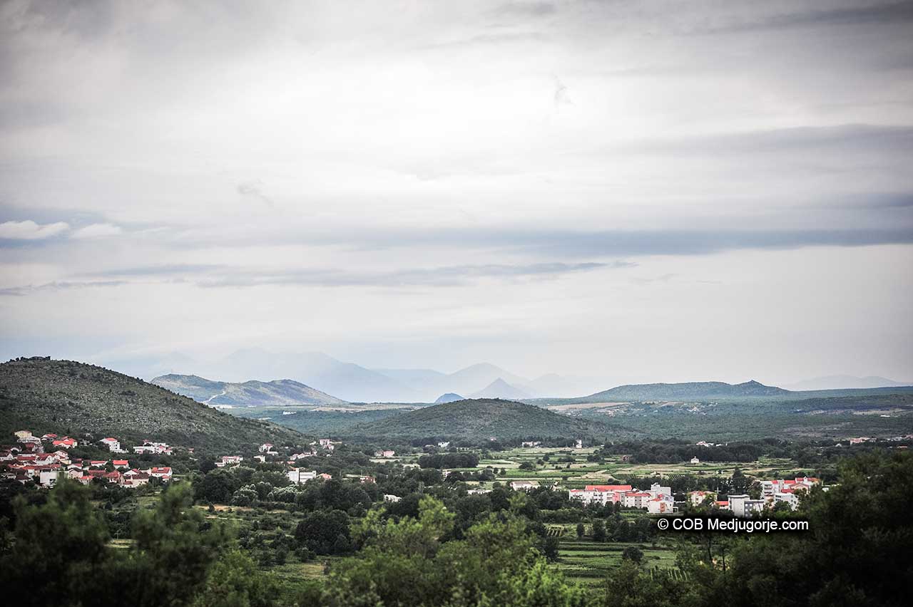 The valley in the distance in Medjugorje June 22, 2018