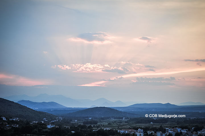 The sunset  in Medjugorje August 6, 2018