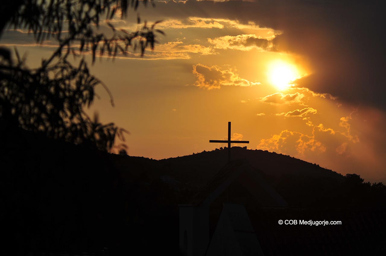 Aug. 24: Sunset at Our Lady's Apparition to Ivan in Medjugorje