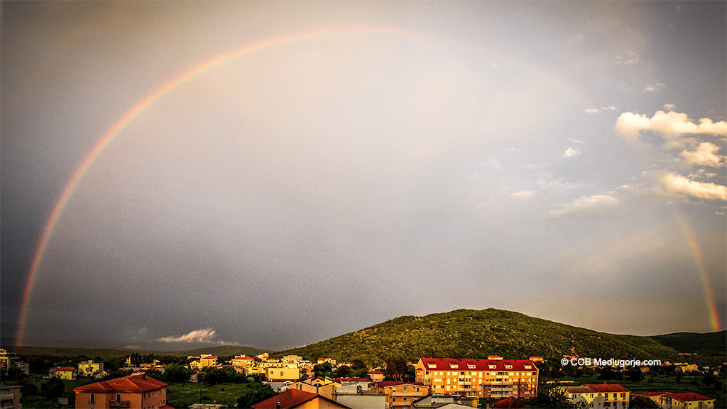 A beautiful rainbow over Apparition Mountain, June 3, 2019
