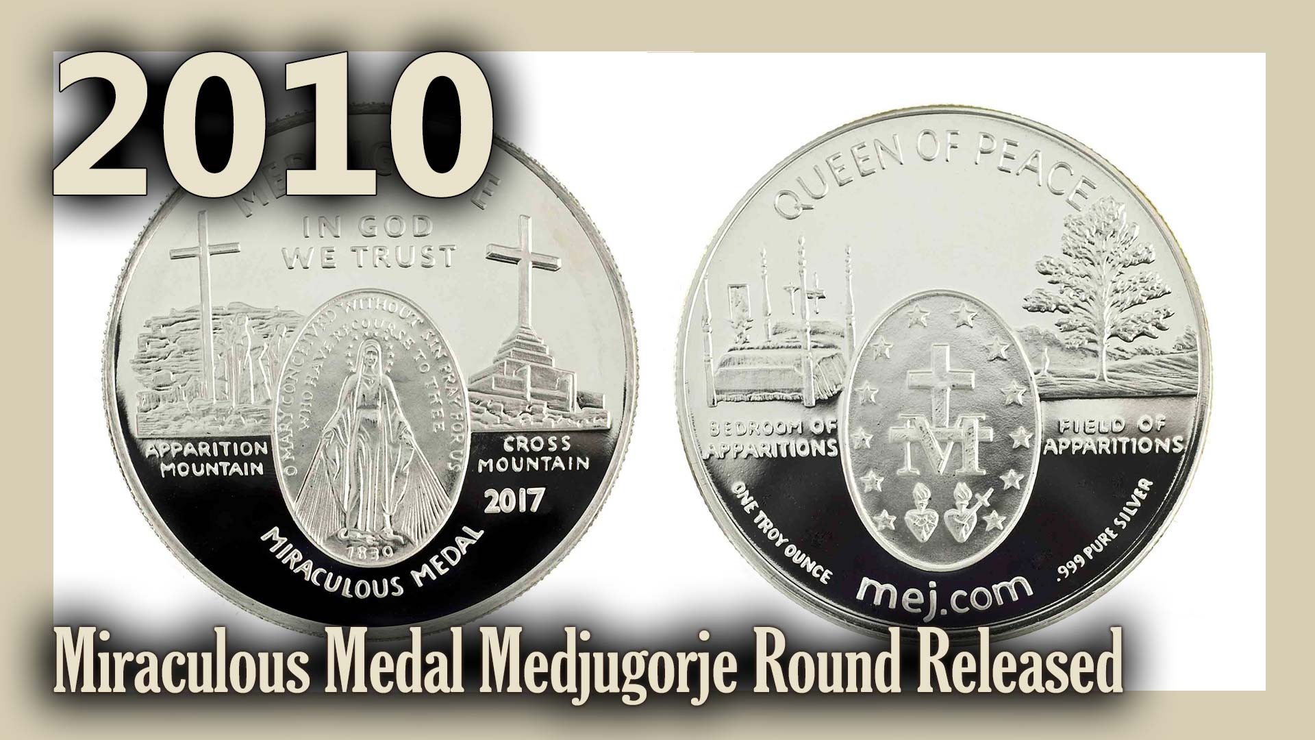 Miraculous Medal Medjugorje Round