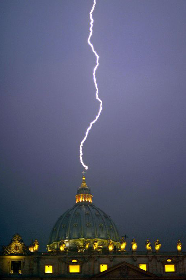 Lightning Bolt over Saint Peter's Basilica