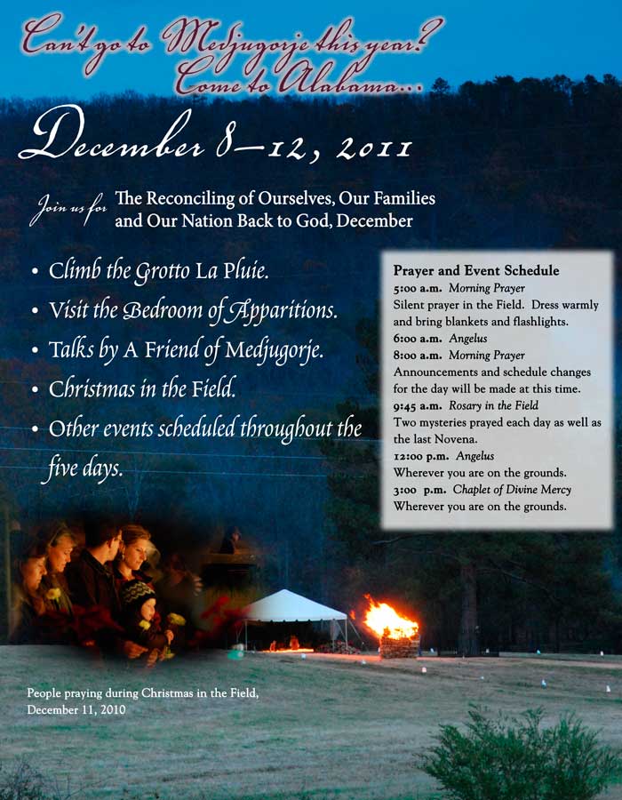 Come to Alabama December 8-12, 2011