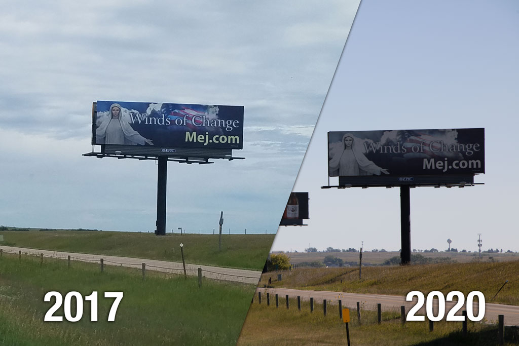 Caritas, Winds of Change billboard, Rapid City, South Dakota