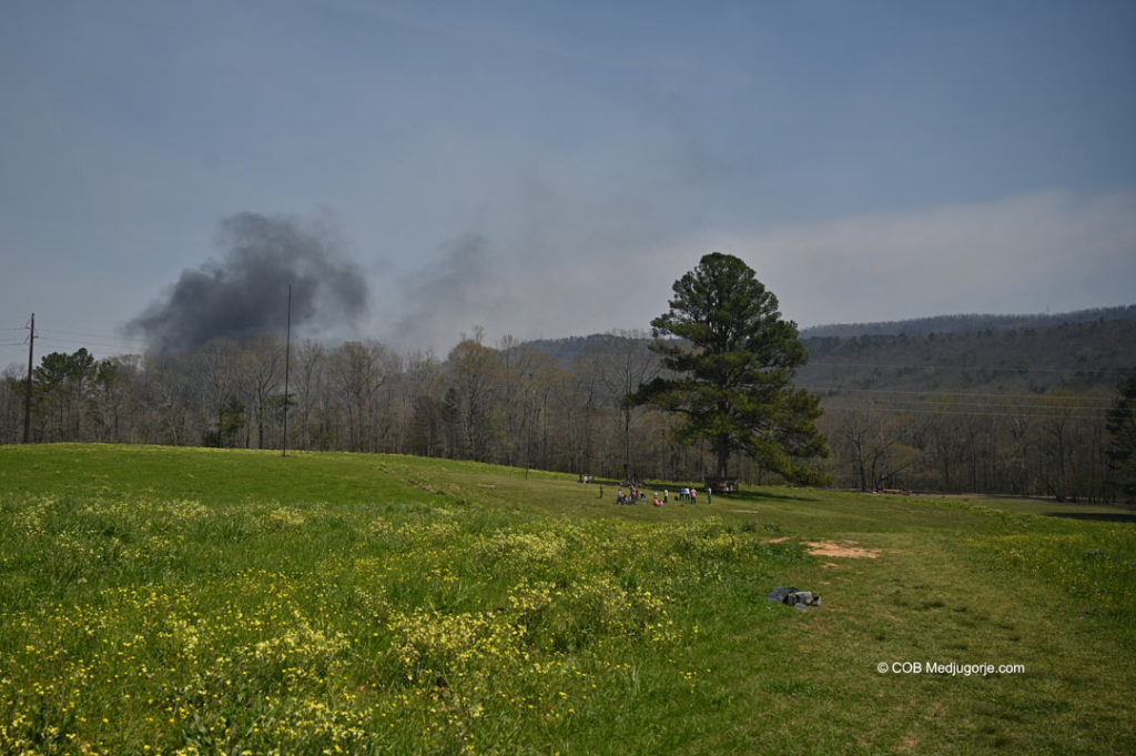 Smoke rising the Field, March 28, 2022