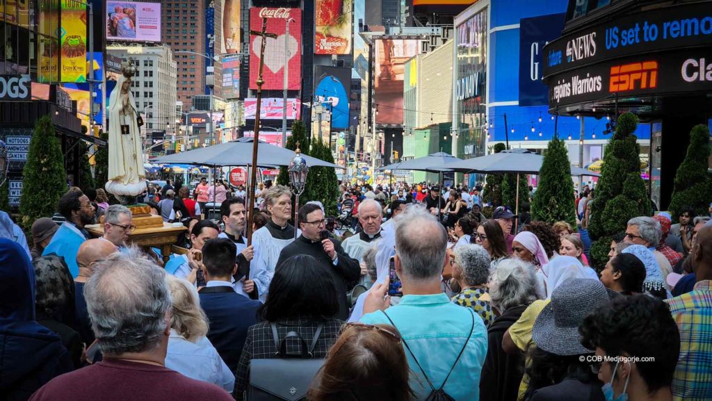 Rosary Rally at Times Square, May 15, 2022