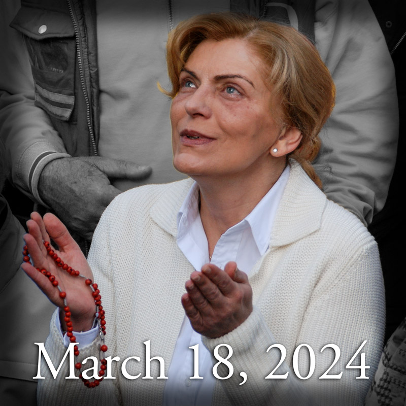 Annual Apparition and Message Through Mirjana March 18, 2024